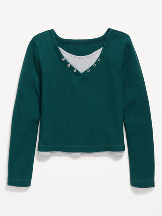 Camiseta Manga Larga de Algodón, Niña