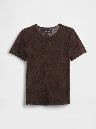 Camiseta Cuello Redondo con Estampado Floral