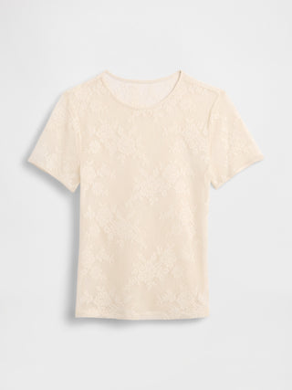 Camiseta Cuello Redondo con Estampado Floral