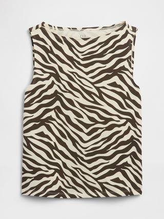 Camiseta sin Mangas Cuello Redondo