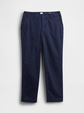 Pantalón Talle Medio con Bolsillos de Algodón