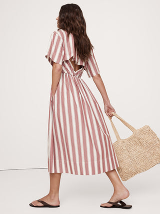 Vestido Camisero Estampado de Rayas