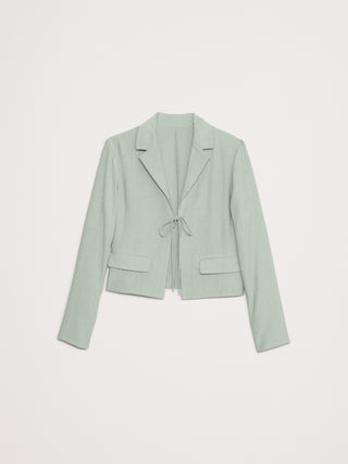Blazer Corto con Detalle de Lazo