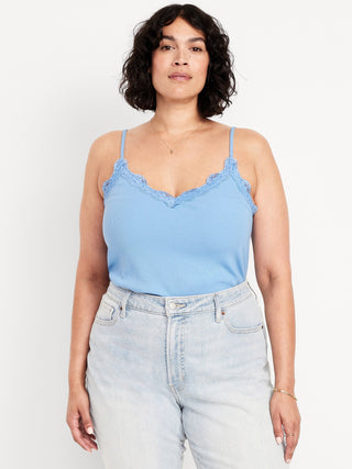 Camiseta Ajustada con Detalle Encaje