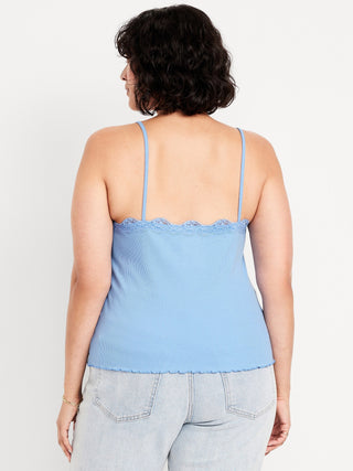 Camiseta Ajustada con Detalle Encaje