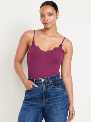 Camiseta Ajustada con Detalle Encaje