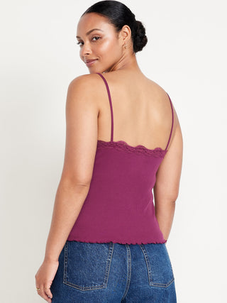 Camiseta Ajustada con Detalle Encaje
