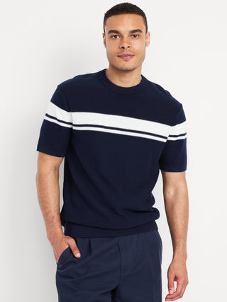 Sudadera Manga Corta con Estampado Rayas