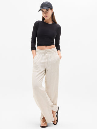 Retreat Linen High Rise Wide Leg Pant