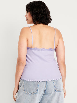 Camiseta Ajustada con Detalle Encaje