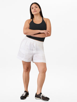 Short con Cintura Elástica de Lino