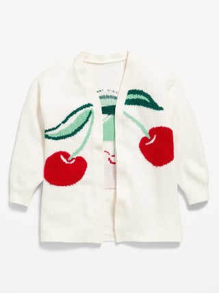 Cárdigan Manga Larga con Estampado Cerezas, Bebé.