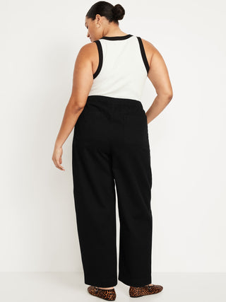 Pantalón Talle Alto con Cintura Elástica de Algodón