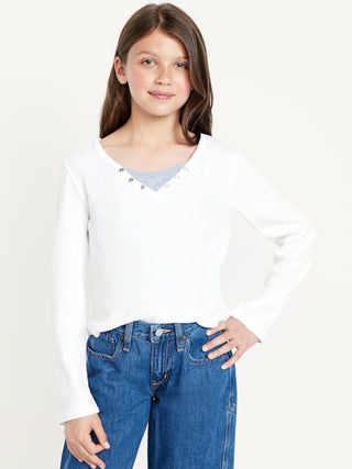 Camiseta Manga Larga de Algodón, Niña