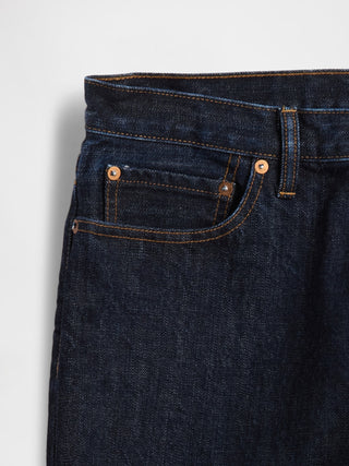 Jeans Rectos Talle Alto con Bolsillos