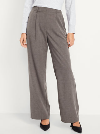 Extra High-Waisted Taylor Wide-Leg Trouser Pants.