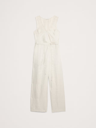 Enterizo Cruzado sin Mangas de Lino