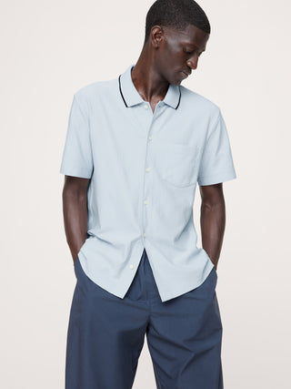Camisa Manga Corta con Bolsillo de Algodón