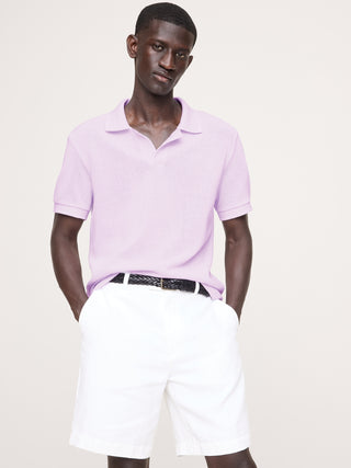 Polo Manga Corta con Textura de Algodón