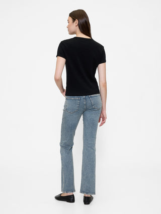 Jeans Recto Talle Medio con Bolsillos