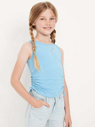 Camiseta sin Mangas con Detalle Fruncido, Niña