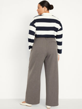 Extra High-Waisted Taylor Wide-Leg Trouser Pants.