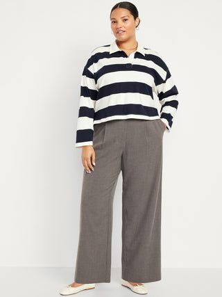 Extra High-Waisted Taylor Wide-Leg Trouser Pants.