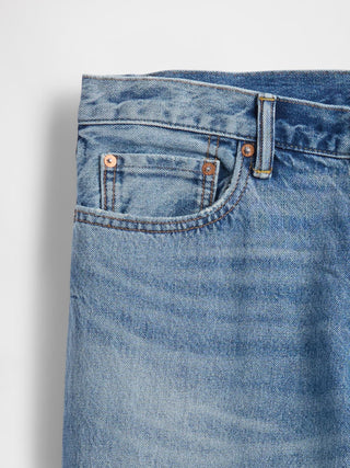 Jeans Rectos Talle Medio con Bolsillos