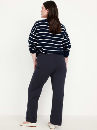 Pantalón Recto Talle Alto con Bolsillos
