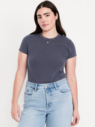 Fitted Short Sleeve Cotton T-Shirt