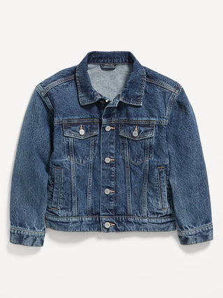 Chaqueta de camionero de jean sin estrach para niños.