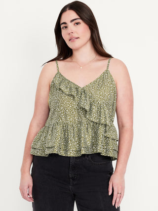 Blusa de Tirantes con Detalle Volantes