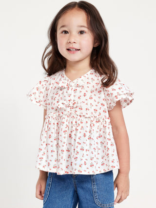 Blusa Manga Corta con Detalle Lazos, Bebé