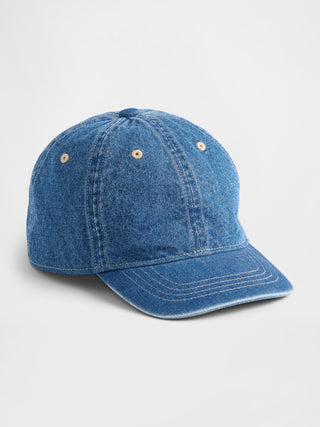 Gorra Denim con Borde Curvo, Niño