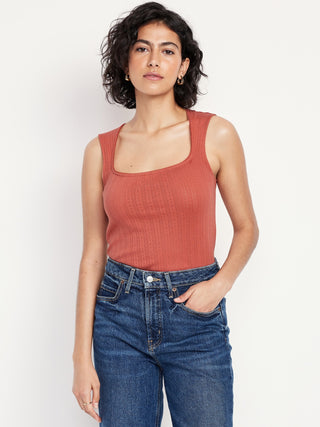 Camiseta Ajustada con Escote Cuadrado