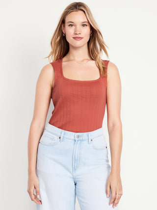 Camiseta Ajustada con Escote Cuadrado