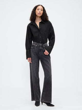 Camisa Manga Larga con Estampado Rayas