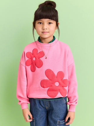 Sudadera con Estampado de Flores, Niña
