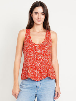 Blusa Ajustada con Botones Delanteros