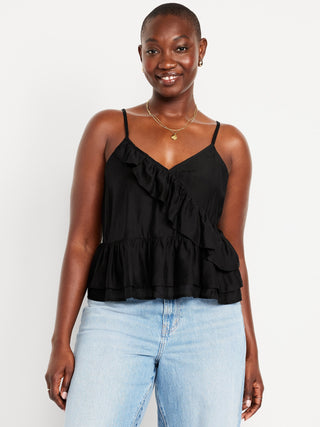 Blusa de Tirantes con Detalle Volantes
