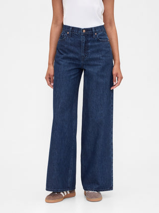 Jeans baggy de tiro medio.
