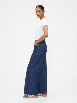 Jeans baggy de tiro medio.