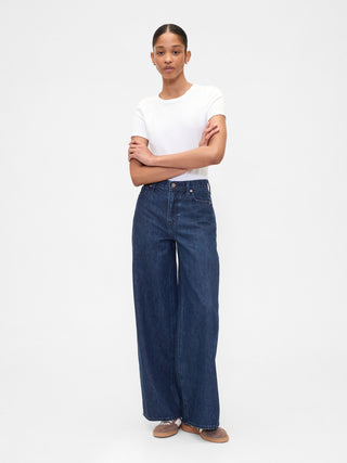 Jeans baggy de tiro medio.