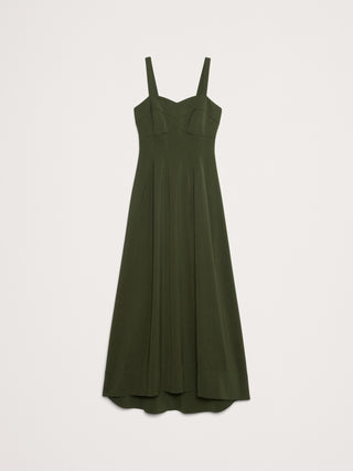 Vestido Largo con Escote Corazón de Satén