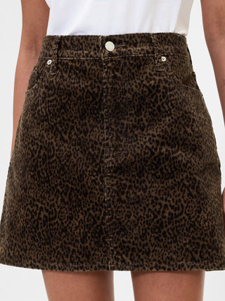 Enagua de Pana con Estampado Animal Print