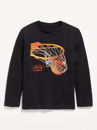 Camiseta Manga Larga con Gráfico, Niño