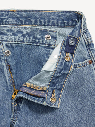 Jeans de patas ancho de crossover bordados súper holgados para niñas.