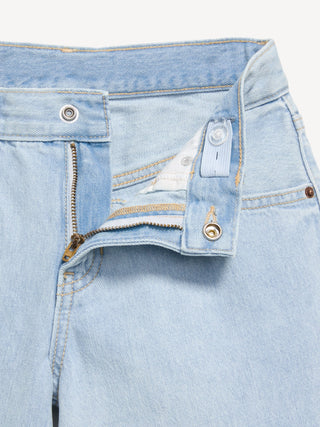 Jeans Barrel Talle Medio con Bolsillos, Niña