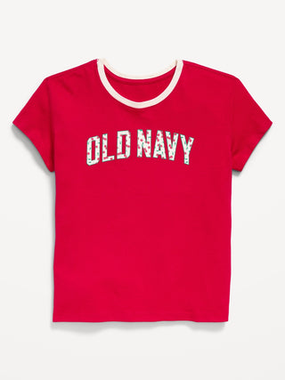 Camiseta Manga Corta con Gráfico, Niña