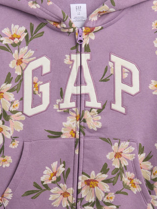 Sudadera con Capucha y Estampado Floral, Niña